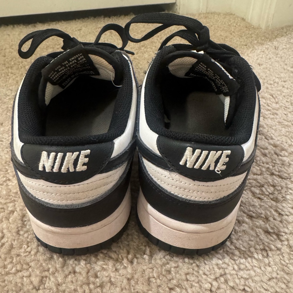 LIGHTLY USED Nike Dunk Low Retro White Black Panda - Picture 5 of 5